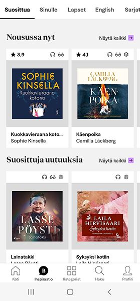 BookBeat tarjous: Kokeile äänikirjoja 45 päivää maksutta